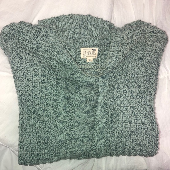 LA heart MEDIUM Ocean Breeze Blue knitted sweater - Picture 1 of 3
